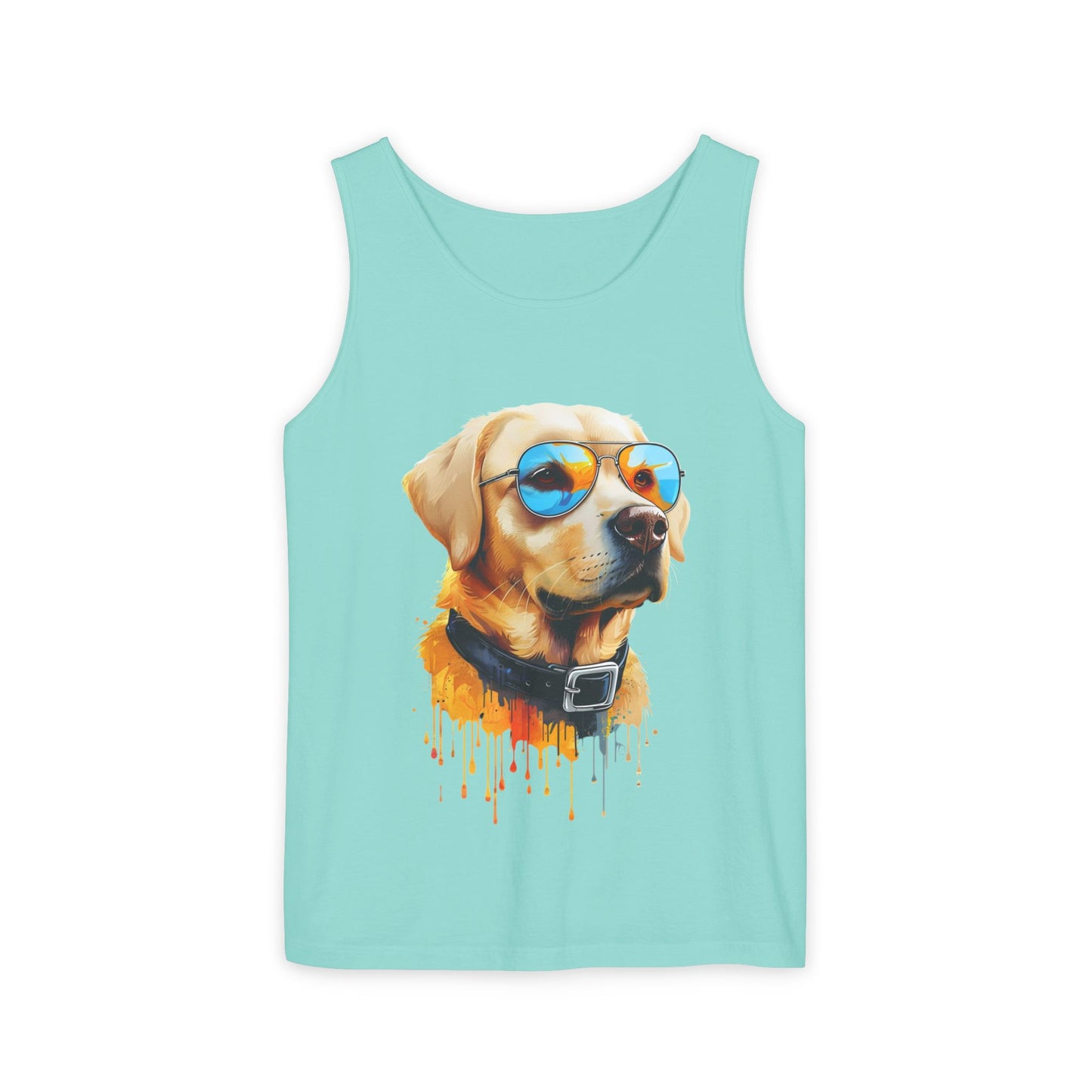 Colorful Labrador Retriever Art Tank Top - Summer Dog Lover Graphic Tee - Unisex Cotton Sleeveless Shirt