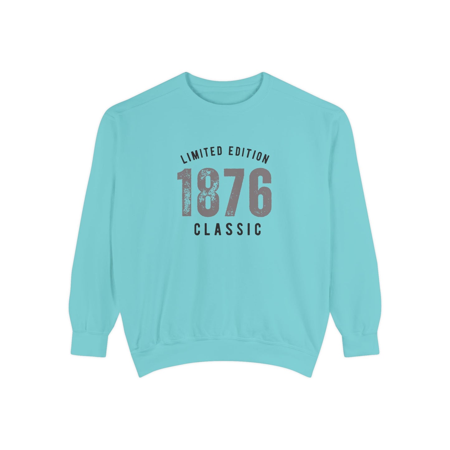 Limited Edition 1876 Classic Unisex College Crewneck Sweatshirt | Vintage College Retro Graphic Pullover