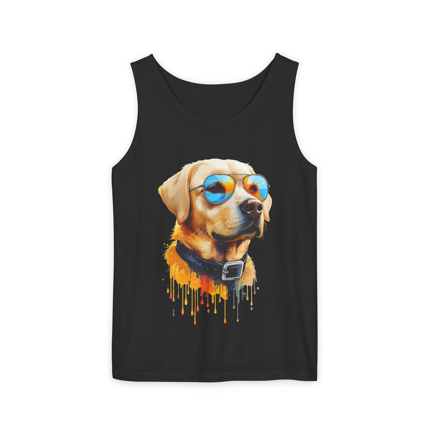 Colorful Labrador Retriever Art Tank Top - Summer Dog Lover Graphic Tee - Unisex Cotton Sleeveless Shirt