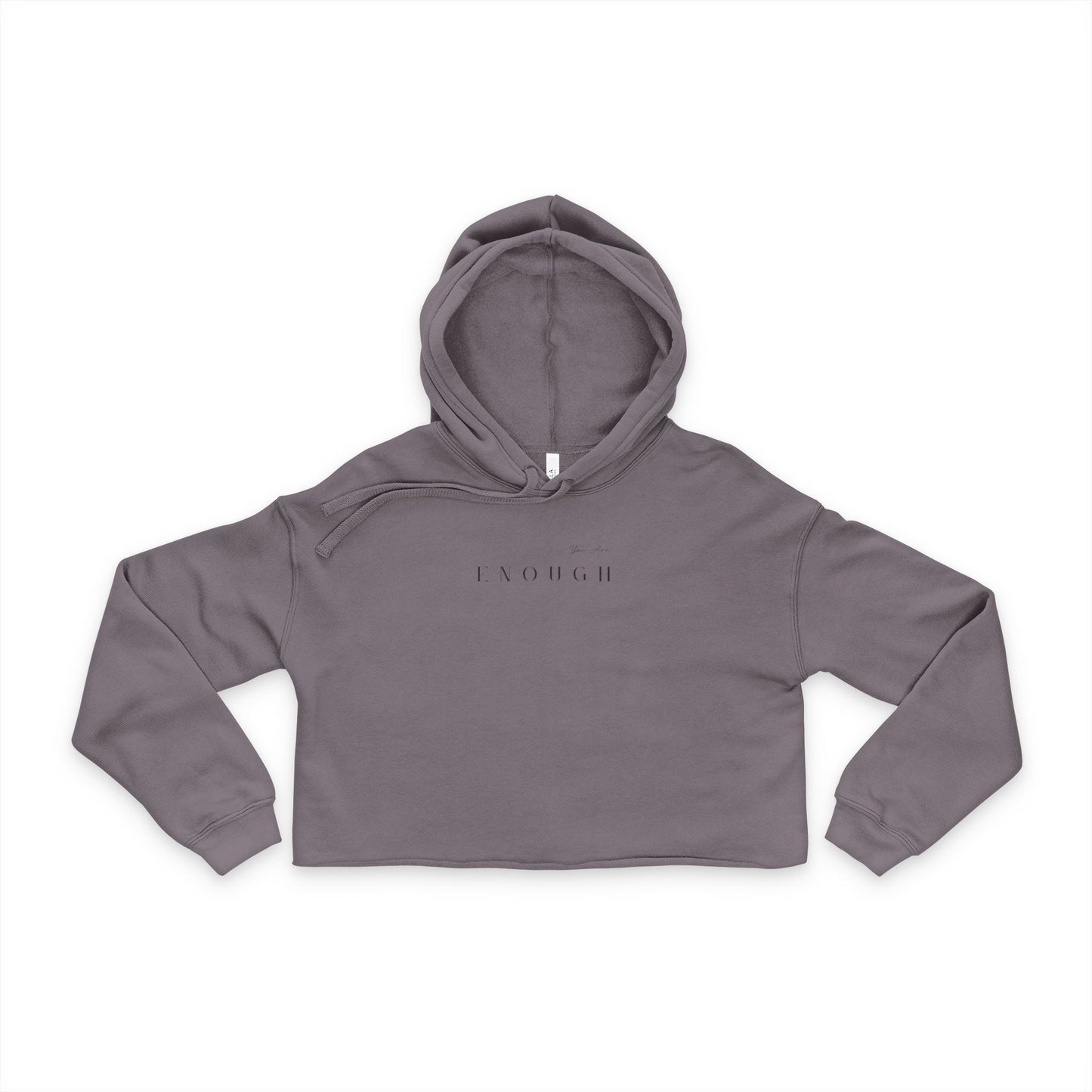 Chic Women's Cropped Hoodie - 'I AM ENOUGH'