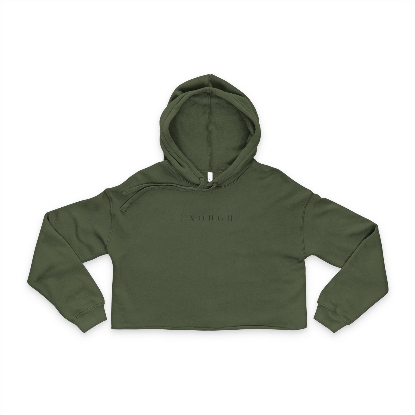 Chic Women's Cropped Hoodie - 'I AM ENOUGH'