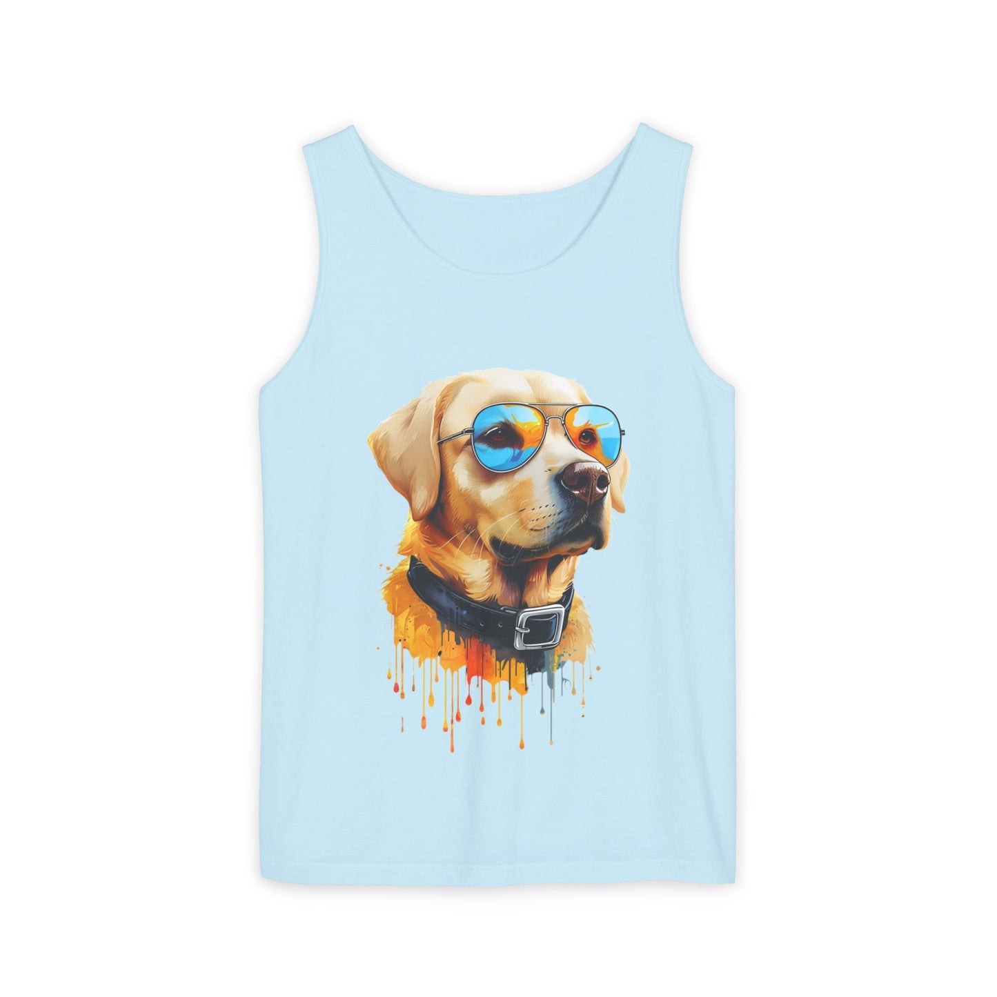 Colorful Labrador Retriever Art Tank Top - Summer Dog Lover Graphic Tee - Unisex Cotton Sleeveless Shirt
