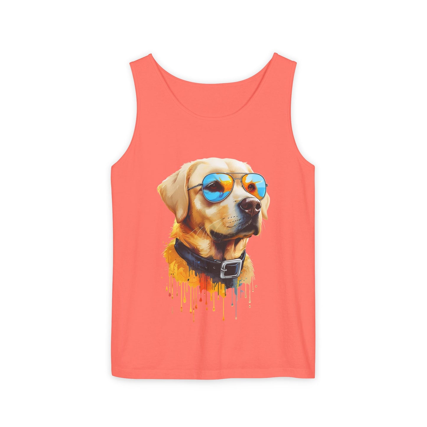 Colorful Labrador Retriever Art Tank Top - Summer Dog Lover Graphic Tee - Unisex Cotton Sleeveless Shirt