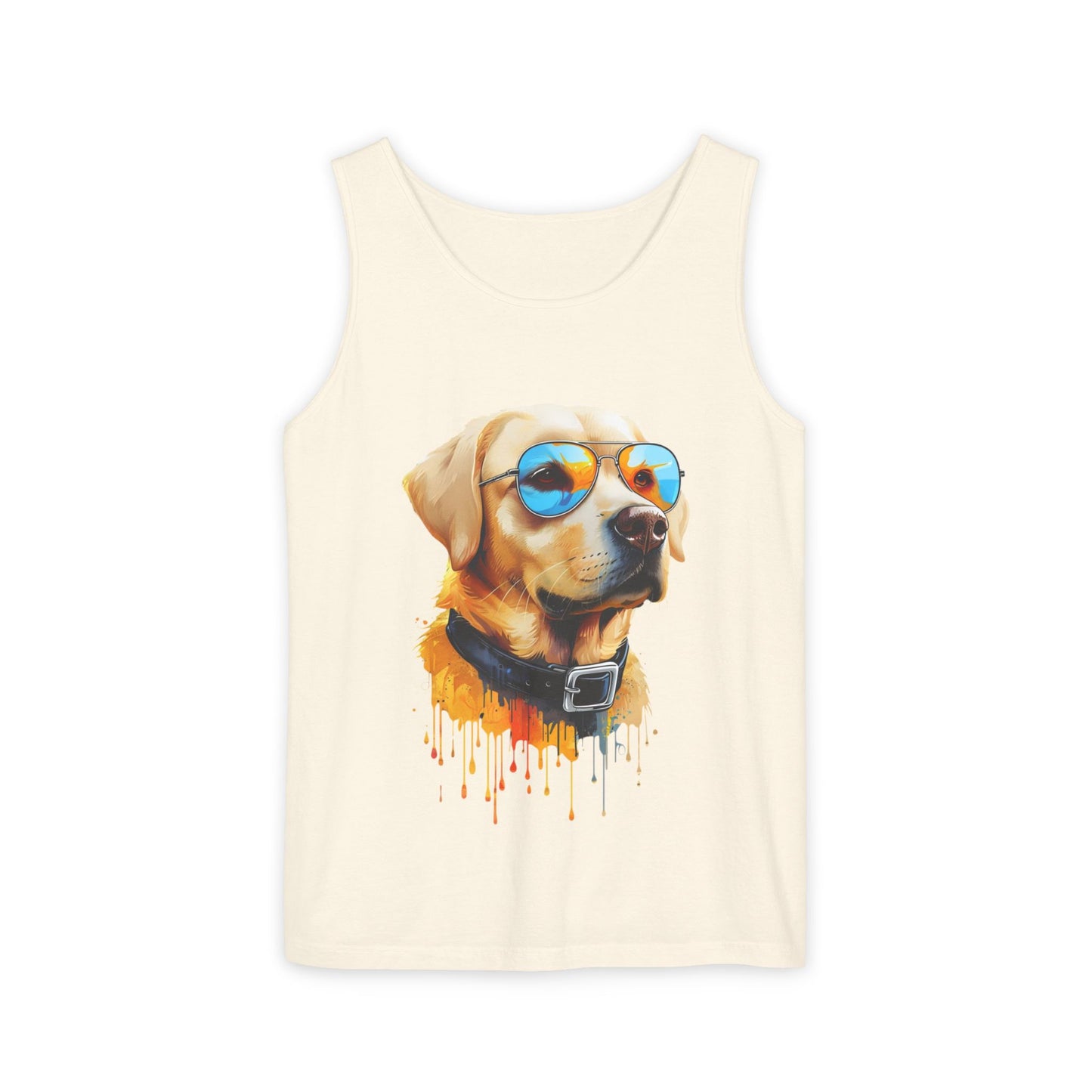 Colorful Labrador Retriever Art Tank Top - Summer Dog Lover Graphic Tee - Unisex Cotton Sleeveless Shirt