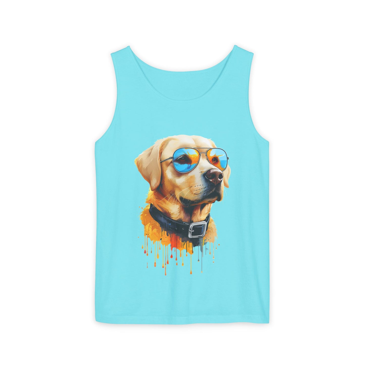 Colorful Labrador Retriever Art Tank Top - Summer Dog Lover Graphic Tee - Unisex Cotton Sleeveless Shirt