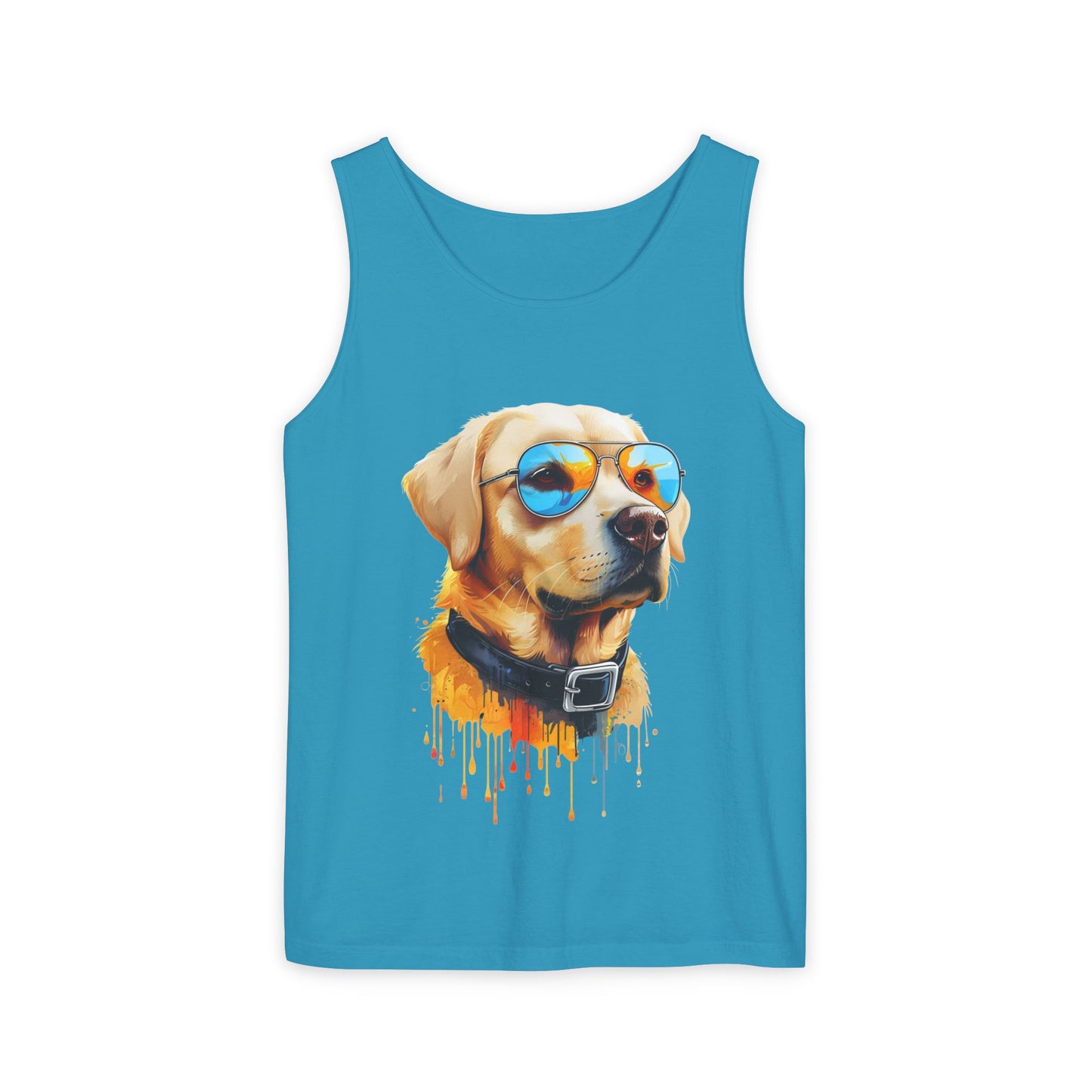 Colorful Labrador Retriever Art Tank Top - Summer Dog Lover Graphic Tee - Unisex Cotton Sleeveless Shirt
