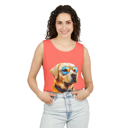 Colorful Labrador Retriever Art Tank Top - Summer Dog Lover Graphic Tee - Unisex Cotton Sleeveless Shirt