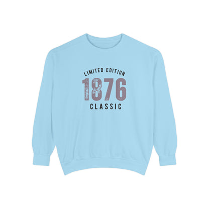 Limited Edition 1876 Classic Unisex College Crewneck Sweatshirt | Vintage College Retro Graphic Pullover