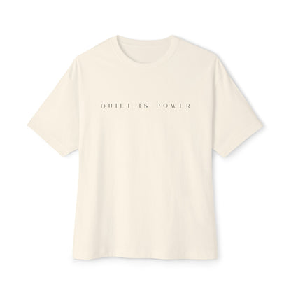 Quiet Is Power Minimalist White T-Shirt | Unisex Boxy Crew Neck Subtle Graphic Tee