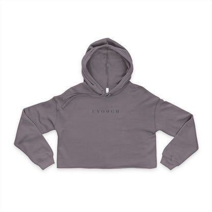 Chic Women's Cropped Hoodie - 'I AM ENOUGH'