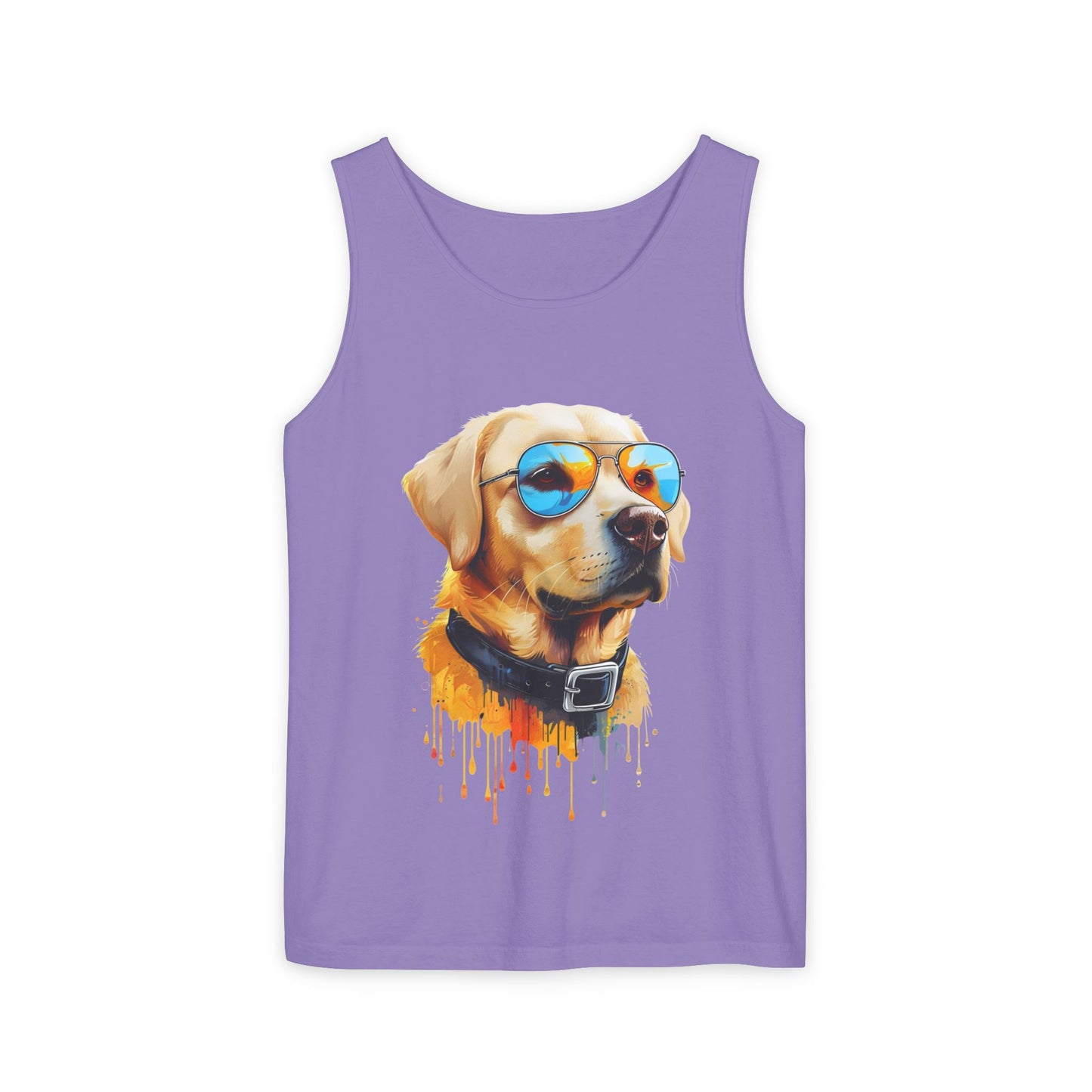 Colorful Labrador Retriever Art Tank Top - Summer Dog Lover Graphic Tee - Unisex Cotton Sleeveless Shirt