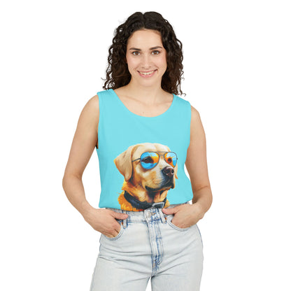 Colorful Labrador Retriever Art Tank Top - Summer Dog Lover Graphic Tee - Unisex Cotton Sleeveless Shirt