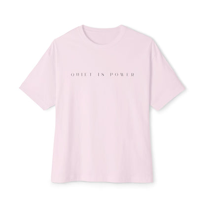 Quiet Is Power Minimalist White T-Shirt | Unisex Boxy Crew Neck Subtle Graphic Tee